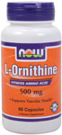 NOW L-Ornithine 500 mg 60 Capsules