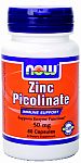 NOW Zinc Picolinate 50 mg 60 Capsules