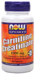 NOW Carnitine Creatinate 1000 ng 60 Tablets