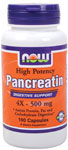 NOW Pancreatin 4x 500 mg 100 Capsules