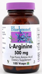 Bluebonnet L-Arginine 500 mg 100 Capsules