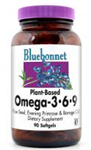 Bluebonnet Plant-Based Omega-3•6•9 1,000 mg 90 Softgels