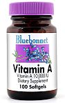 Bluebonnet Vitamin A 10,000 IU 100 Softgels