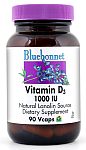 Bluebonnet Vitamin D-3 1,000 IU 90 Vcaps