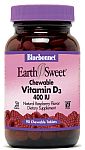 Bluebonnet EarthSweet® Chewable Vitamin D3 400 IU 90 Tablets