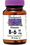 Bluebonnet Vitamin B-6  50mg 90 Vcaps