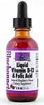 Bluebonnet Liquid Vitamin B-12 & Folic Acid Natural Raspberry Flavor 2 Ounce
