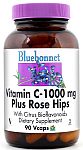 Bluebonnet Vitamin C 1,000 mg Plus Rose Hips 90 Vcaps