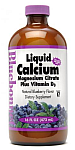Bluebonnet Liquid Calcium Magnesium Citrate Plus Vitamin D 16 Fl Oz  Blueberry Flavor