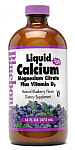 Bluebonnet Liquid Calcium Magnesium Citrate Plus Vitamin D 16 Fl Oz Blueberry Flavor