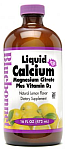 Bluebonnet Liquid Calcium Magnesium Citrate Plus Vitamin D 16 Fl. Oz. Lemon Flavor