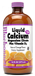 Bluebonnet Liquid Calcium Magnesium Citrate Plus Vitamin D 16 fl oz Orange Flavor