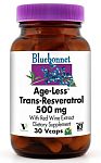 Bluebonnet Age-Less Trans-Resveratrol 500 mg 60 Vcaps