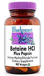 Bluebonnet Betaine HCl Plus Pepsin 90 Vcaps