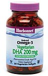 Bluebonnet Natural Omega-3 Vegetarian DHA 200 mg 60 Softgels