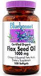 Bluebonnet Organic Flax Seed Oil 1000 mg 100 Softgels