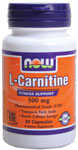 NOW Foods L-Carnitine 500 mg 30 Capsules