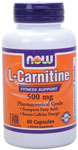 NOW Foods L-Carnitine 500 mg 60 Capsules