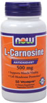 NOW Foods L-Carnosine 500 mg 50 Vcaps