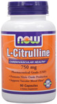 NOW Foods L-Citrulline 750 mg 90 Capsules