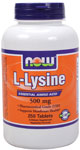 NOW Foods L-Lysine 500 mg 250 Tablets