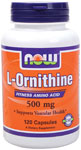 NOW Foods L-Ornithine 500 mg 120 Capsules