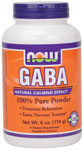 NOW Foods GABA Powder 100% Pure 6 oz. (170 g)