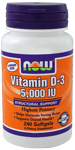 NOW Foods Vitamin D-3 5,000 IU 240 Softgels
