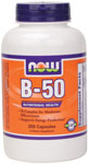 NOW Foods B-50  B Complex 250 Capsules