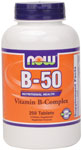 NOW Foods B-50 250 Tablets