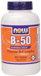 NOW Foods B-50 250 Tablets