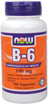 NOW Foods B-6 100 mg 100 Capsules