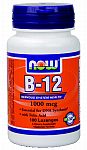 NOW Foods B-12 1,000 mcg Sublingual 100 Lozenges