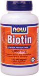 NOW Foods Biotin 5,000 mcg 120 Vcaps