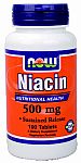 NOW Foods Niacin 500 mg 100 Tablets