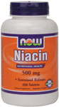 NOW Foods Niacin 500 mg Timed Release 250 Tablets