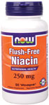 NOW Foods Flush-Free Niacin  250 mg Hexanicotinate 90 Capsules