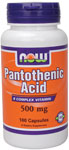 NOW Foods Pantothenic Acid 500 mg 100 Capsules