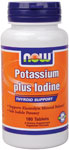 NOW Foods Potassium plus Iodine 180 Tablets