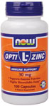 NOW Foods Opti-L-Zinc 30 mg + Copper 100 Capsules