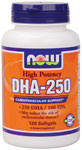 NOW Foods DHA-250 High Potency 120 Gels