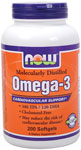 NOW Foods Omega 3 1,000 mg 200 Softgels