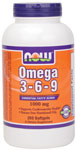 NOW Foods Omega 3-6-9 250 Softgels