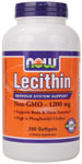 NOW Foods Lecithin 19 Grain 1200 mg 200 Softgels
