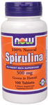 NOW Foods Spirulina 500 mg Vegetarian 100 Tablets