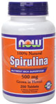 NOW Foods Spirulina 500 mg Vegetarian 200 Tablets