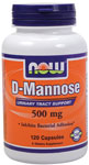 NOW Foods D-Mannose 500 mg 120 Capsules