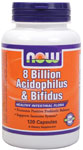 NOW Foods 8 Billion Acidophilus & Bifidus 120 Capsules