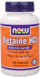 NOW Foods Betaine HCl 120 Capsules