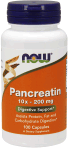 NOW Foods Pancreatin 10X 200 mg 100 Capsules